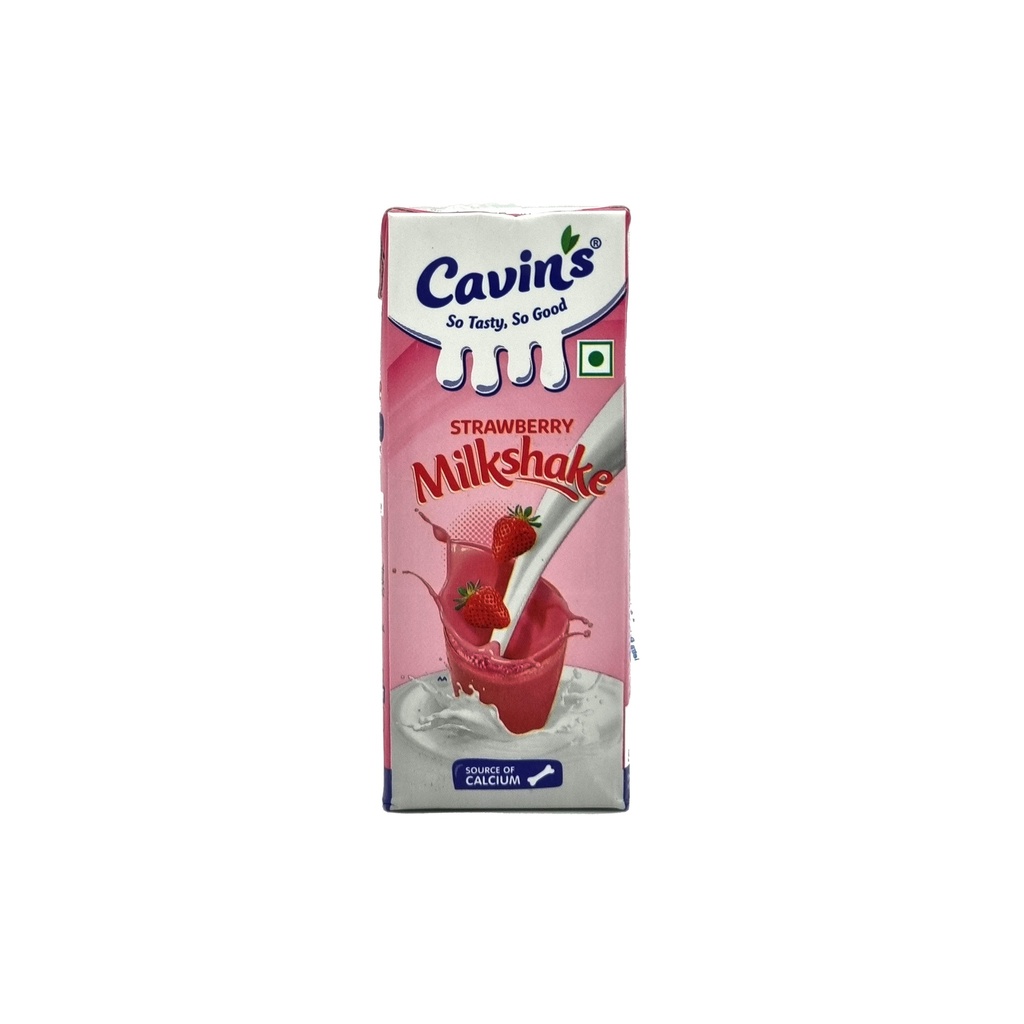 Cavins Strawberry Milkshake 180ml (8902979052412)