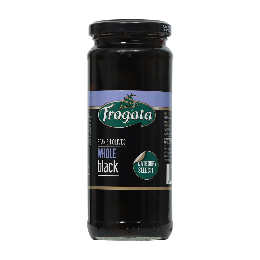 Fragata Whole Black Olives 340g