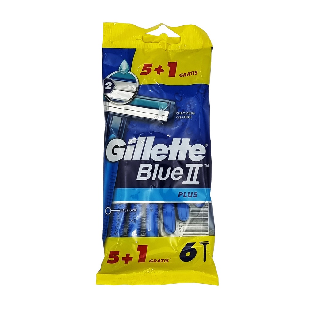 GILLETTE BLUE II PLUS RAZOR 6'S PACK