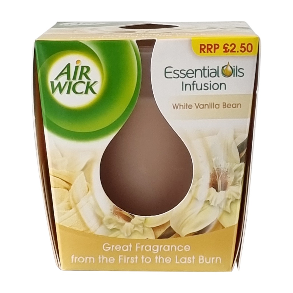 Airwick Candle White Vanilla Bean 105g