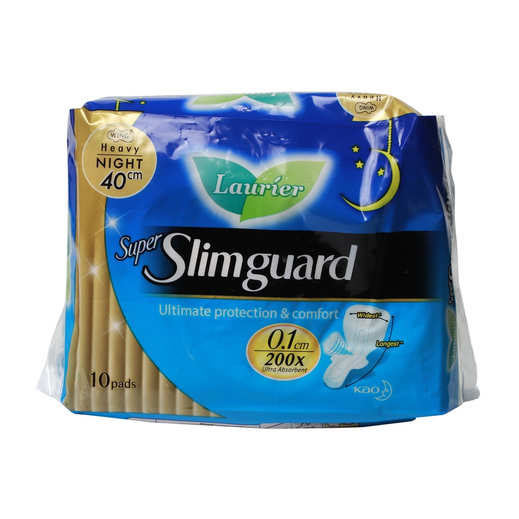 Laurier Super Slim Guard Night 10'S 40cm Pads