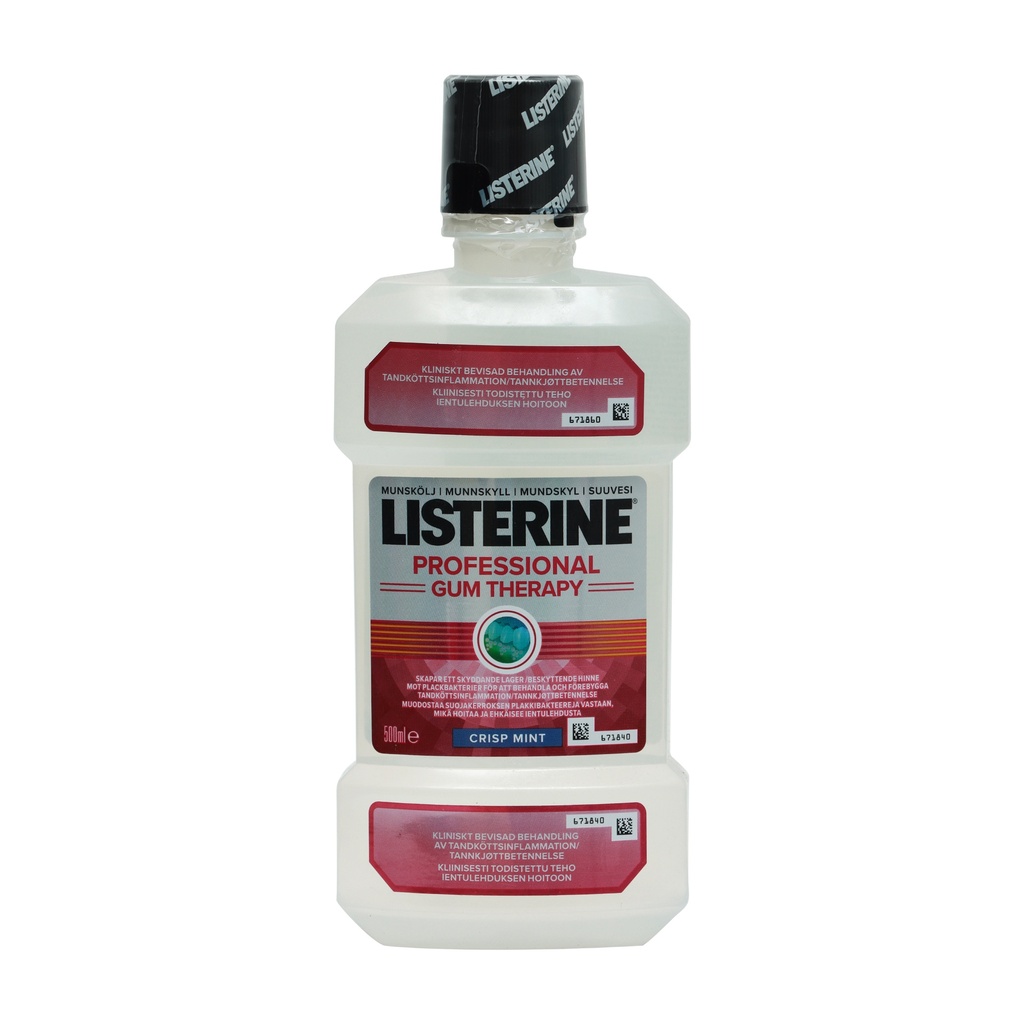 LISTERINE MOUTHWASH PROFESSIONAL GUM THERAPY CRISP MINT 500ML