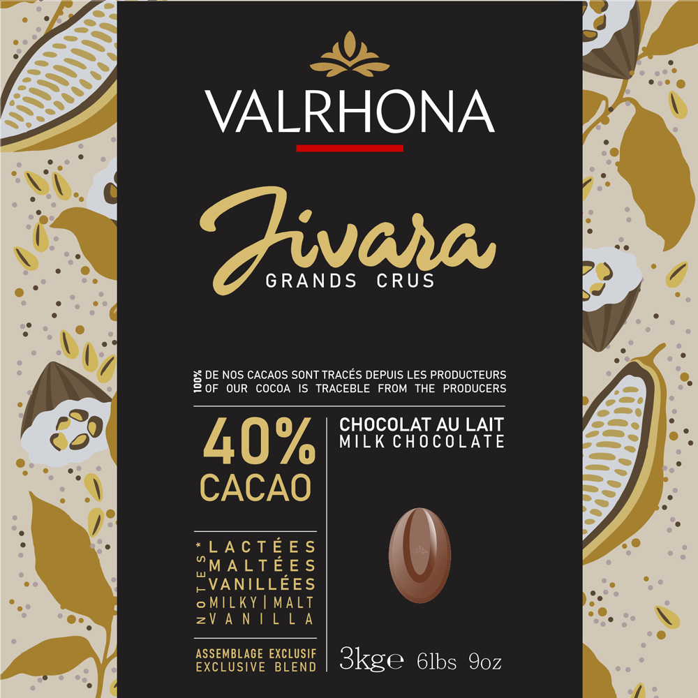 Valrhona Jivara 40% Milk Chocolate 3kg Bag