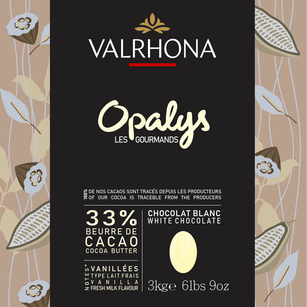 Valrhona Opalys 33% White Chocolate 3kg Bag