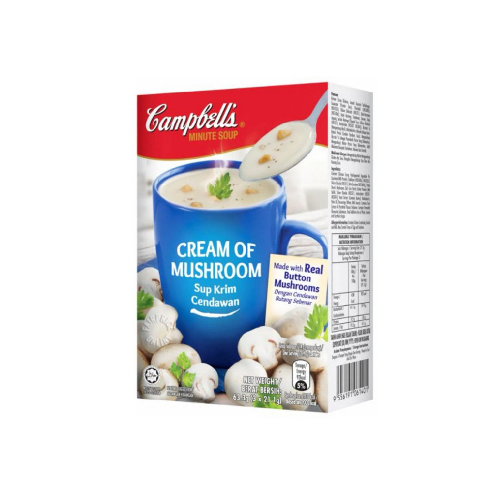 Campbells Instant Soup Cream Of Mushroom 63.3g