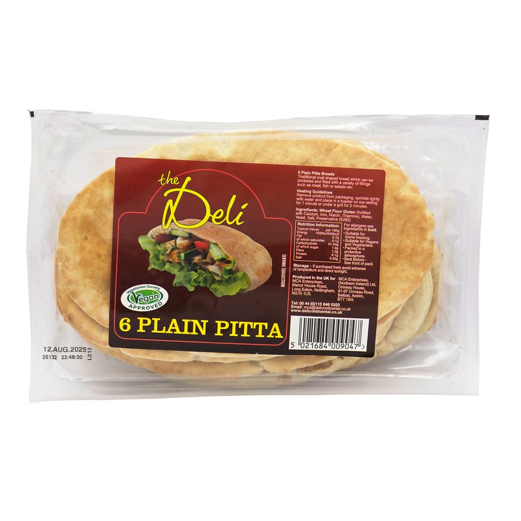 THE DELI LARGE 6 WHITE PITTA BREAD
