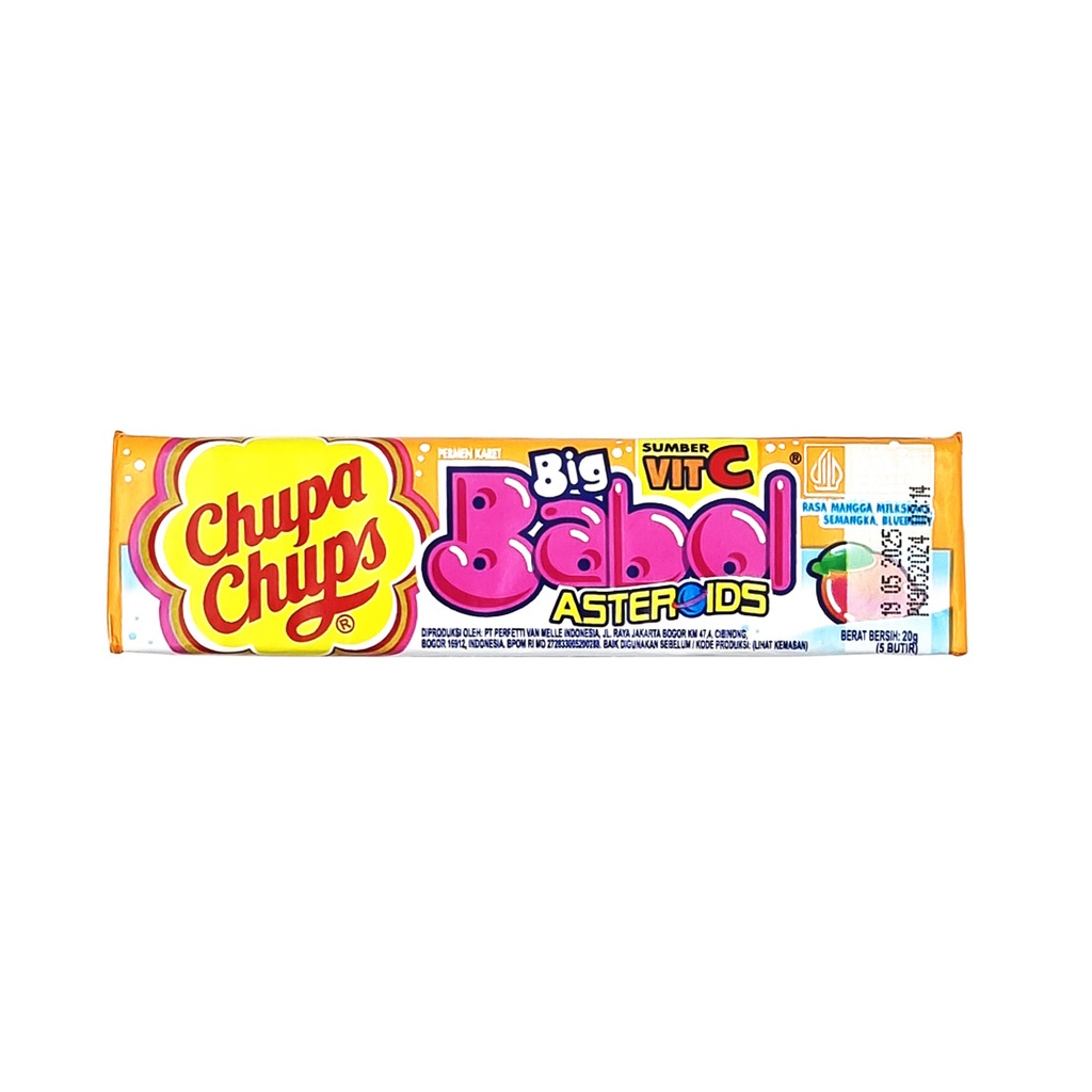 Chupa Chups Big Babol Gum Asterois Mango Vit C 20g