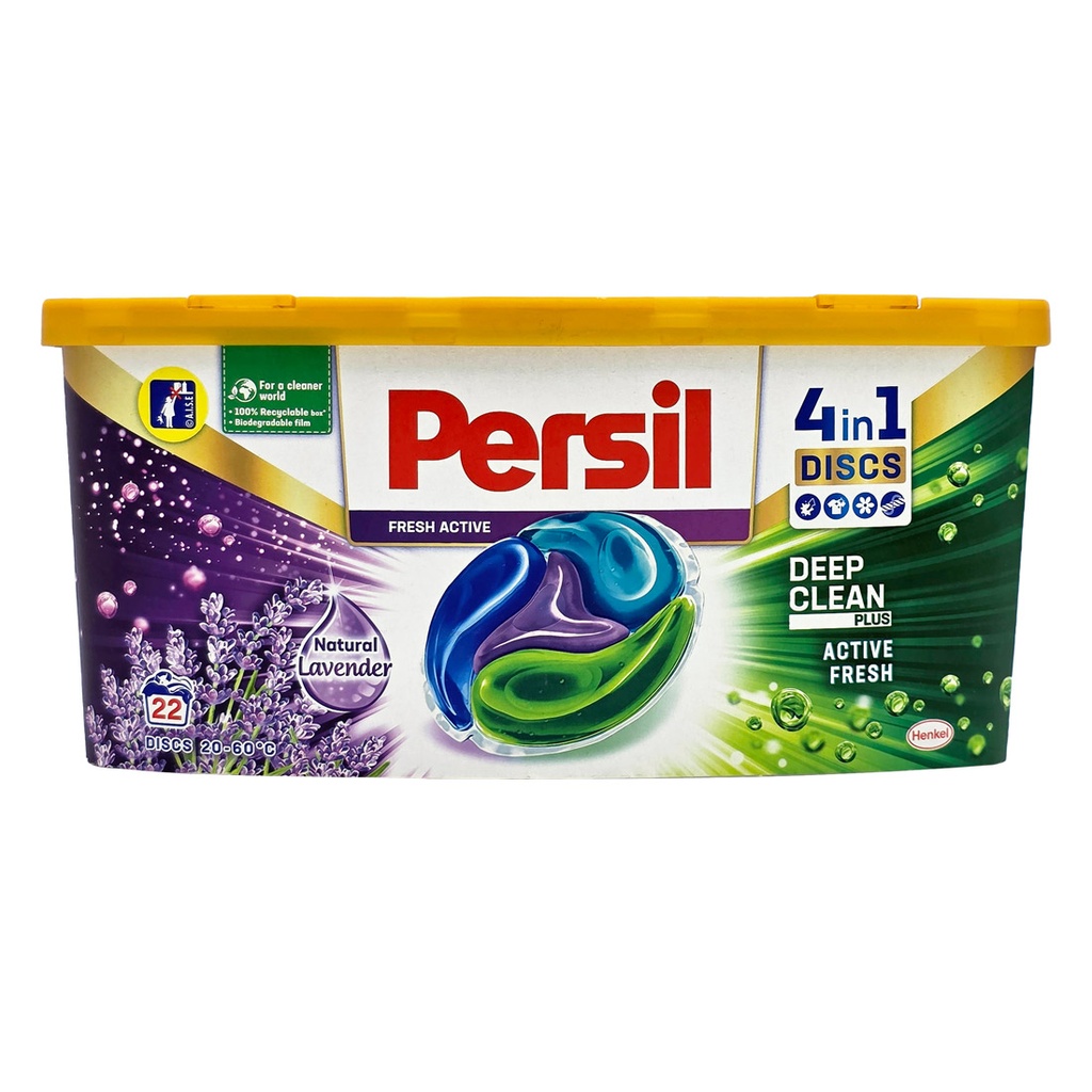 Persil 4In1 Laundry Discs Tub Lavender Active Deep Clean+ 22'S 550g