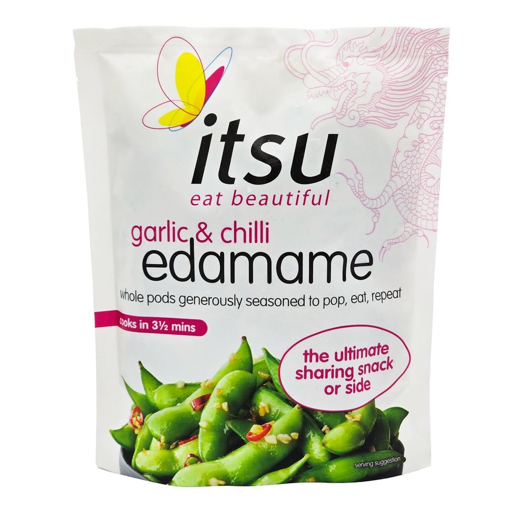 ITSU GARLIC & CHILLI EDAMAME 300G
