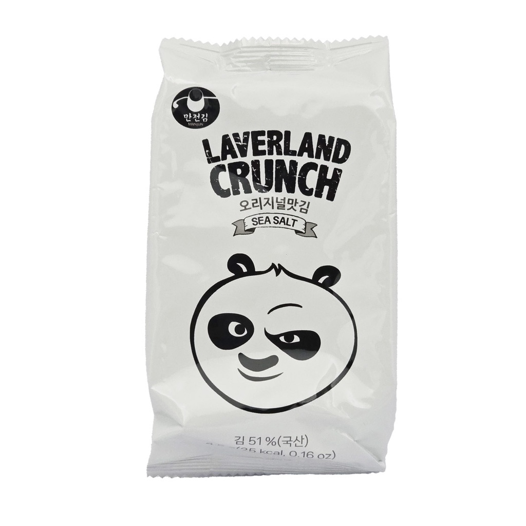 LAVERLAND CRUNCH SEAWEED SEA SALT 4.5G KUNFU PANDA