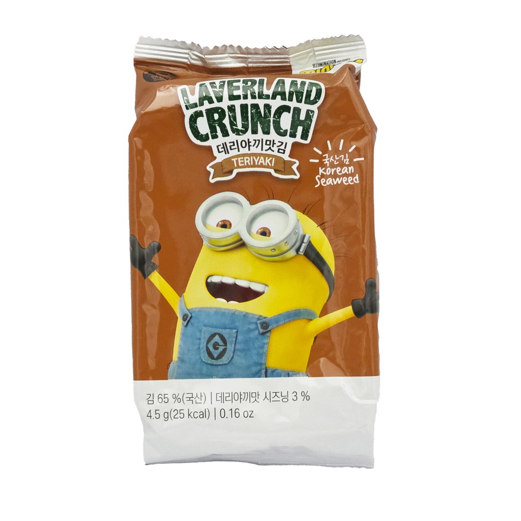 LAVERLAND CRUNCH SEAWEED TERIYAKI 4.5G MINIONS