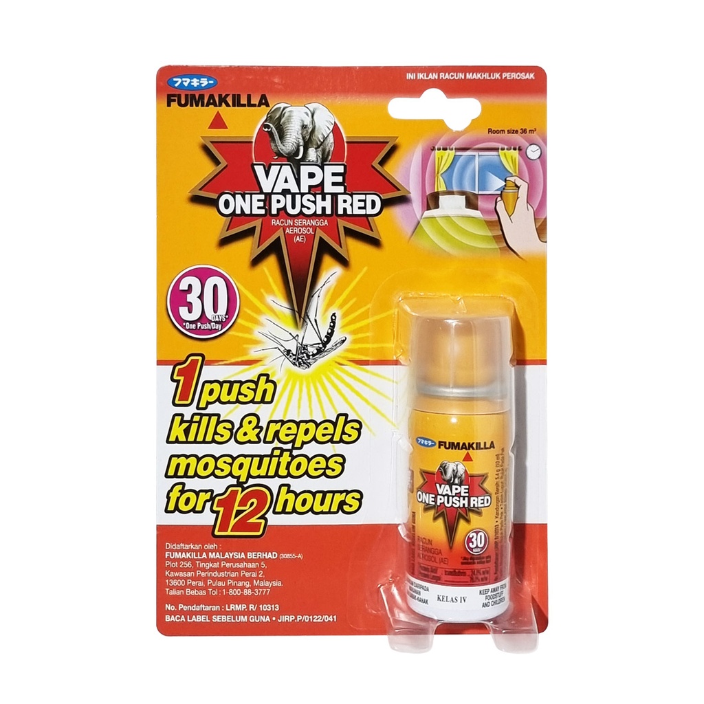 Fumakilla Vape One Push Red 30 Days Insect Spray