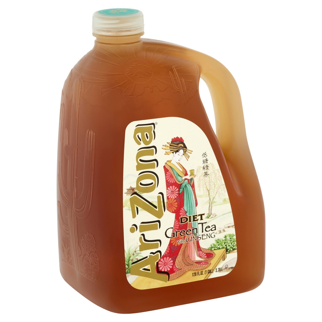 Arizona Beverages Diet Green Tea With Ginseng 3.78l
