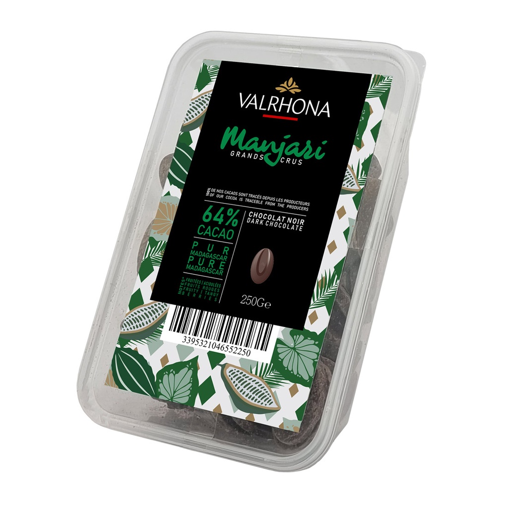 VALRHONA MANJARI 64% DARK CHOCOLATE 250G