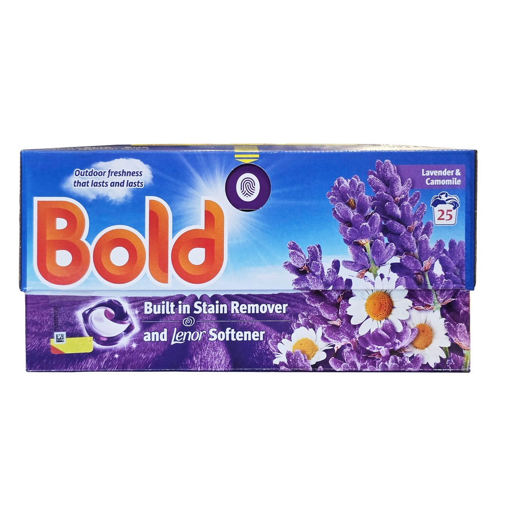 BOLD ALL-IN-1 LAVENDER & CAMOMILE LAUNDRY PODS 25'S WASH