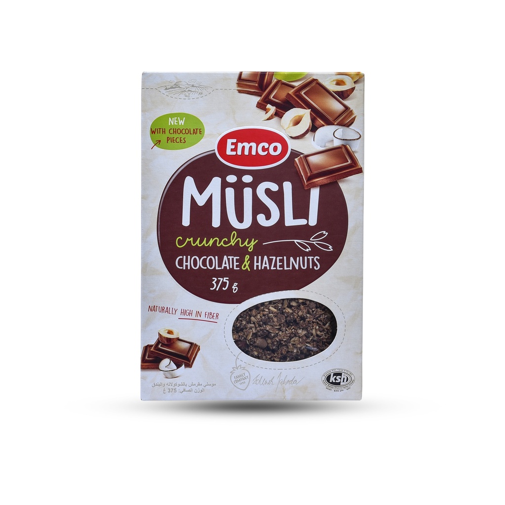 Emco Crunchy Muesli With Chococolate & Hazelnuts 375g