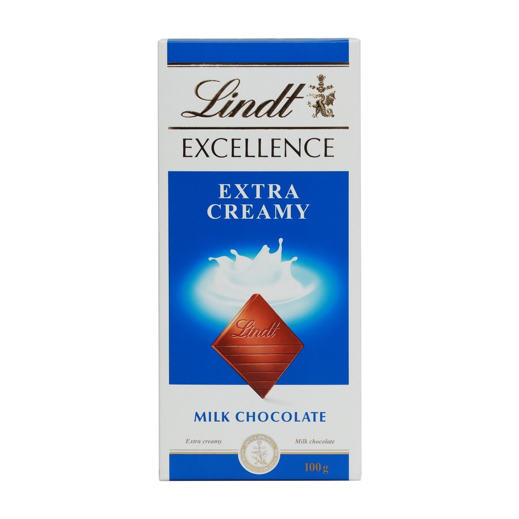 LINDT EXCELLENCE EXTRA CREAMY MILK CHOCOLATE 100G