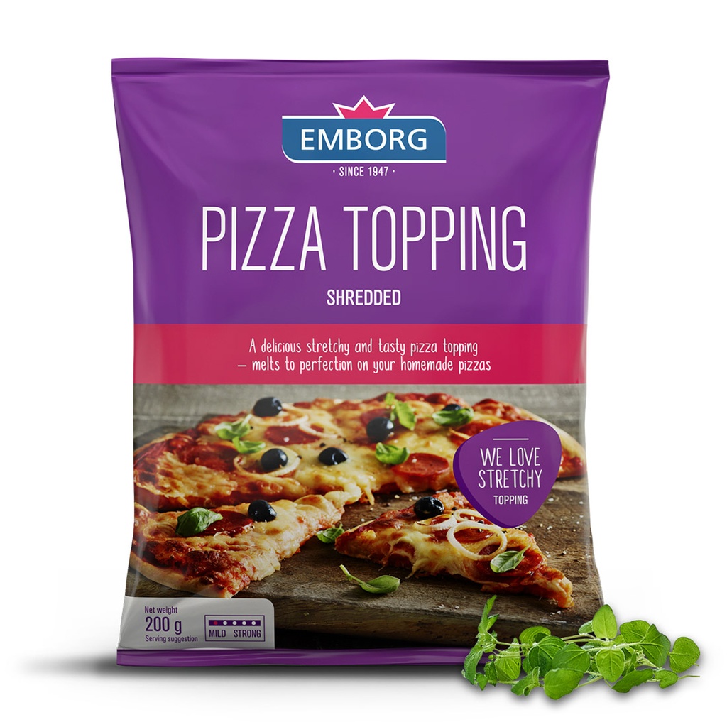 Emborg Pizza Topping Shredded 200g