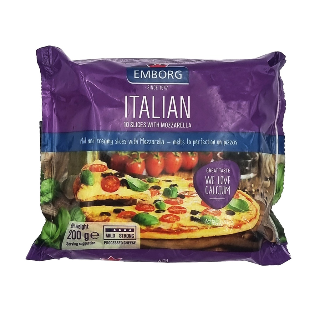 Emborg Italian Mozzarella 10 Slices 200g