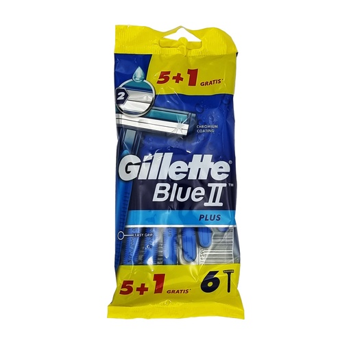 GILLETTE BLUE II PLUS RAZOR 6'S PACK