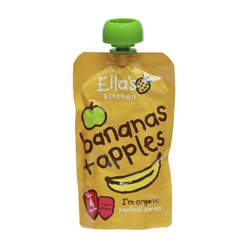 ELLA'S KITCHEN ORGANIC BANANAS & APPLES PUREE 4+ MONTHS 120G