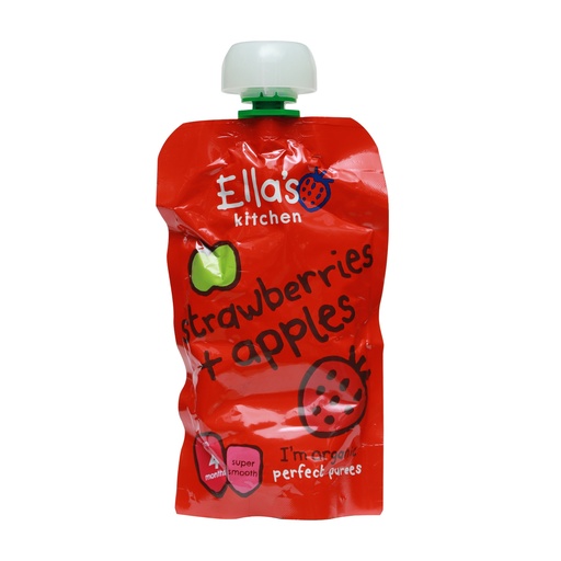 ELLA'S KITCHEN ORGANIC STRAWBERRIES & APPLES PUREE 4+ MONTHS 120G
