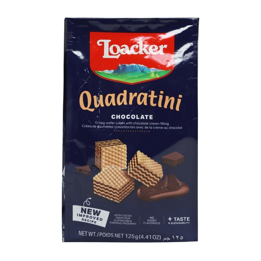 LOACKER QUADRATINI COCOA & MILK 125G