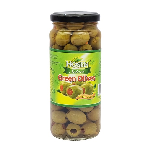 HOSEN WHOLE GREEN OLIVES 350G