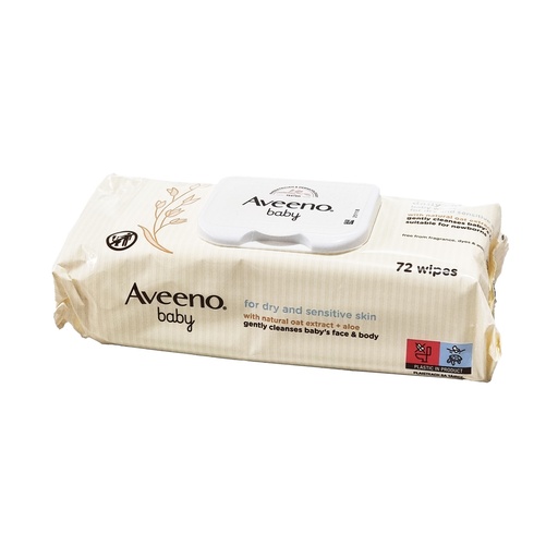 AVEENO BABY WIPES 72'S