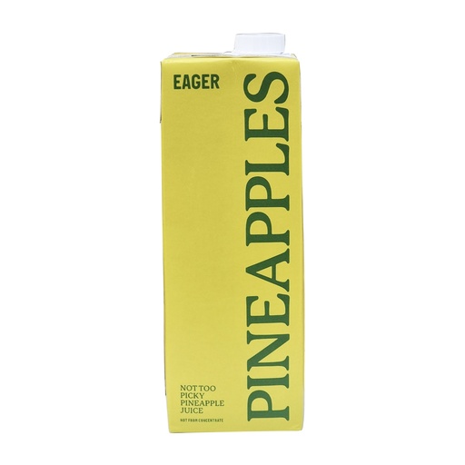 EAGER 100% PRESSED CLOUDY PINEAPPLE JUICE 1L
