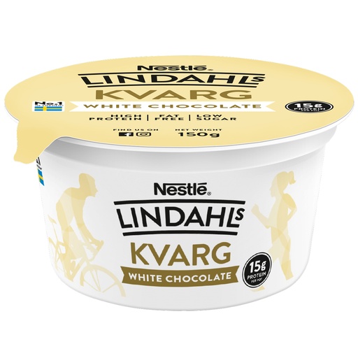 NESTLE LINDAHLS KVARG WHITE CHOCOLATE BRANCO LACTOSE FREE YOGURT ALTERNATIVE 150G