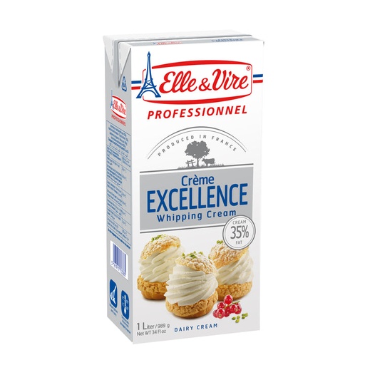 ELLE & VIRE WHIPPING CREAM 35% 1LTR