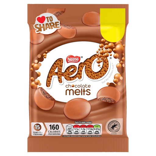AERO CHOCOLATE MELTS MILK POUCH 80G