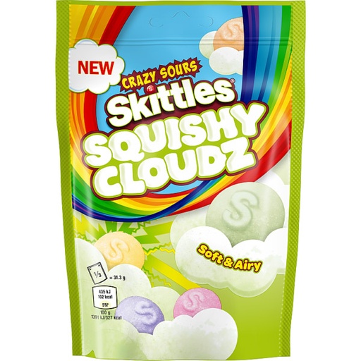 SKITTLES SQUISHY CLOUDZ SOURS TREAT BAG 94G