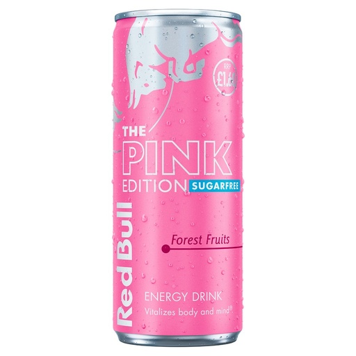 RED BULL ENERGY PINK FOREST FRUITS SUGAR-FREE (CAN) 250ML