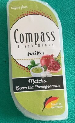 COMPASS MINTS MINI MATCHA GREEN TEA POMEGRANATE 7G