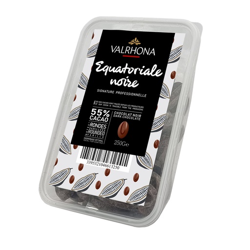 VALRHONA EQUATORIALE NOIRE 55% DARK CHOCOLATE 250G