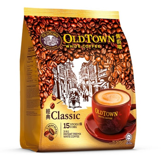 OLD TOWN 3IN1 WHITE COFFEE CLASSIC MIX 38G